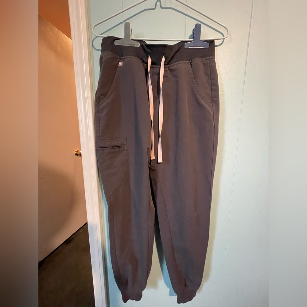 Figs dark gray joggers